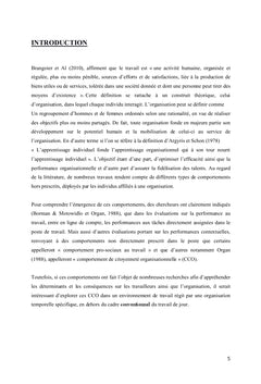 Le travail posté et les comportements de citoyenneté organisationnelle