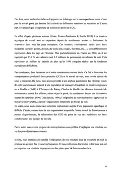 Le travail posté et les comportements de citoyenneté organisationnelle