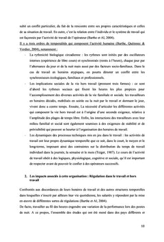 Le travail posté et les comportements de citoyenneté organisationnelle