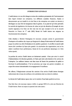 Le diagnostic qualité de la direction de l'audit interne de SIFCA