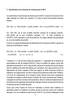 Estimation de la Regle de Taylor et mecanisme d'ajustement du taux d'interet directeur