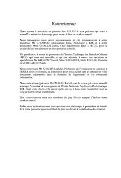 Conception & réalisation du SI pour gestion de la campagne céréalière