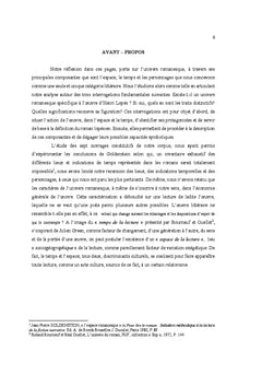 Le discours de l'univers romanesque