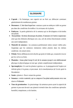 Influences de la variation saisonnière sur la production de semence