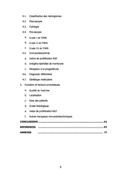 Étude des facteurs prédictifs pour le grading des méningiomes