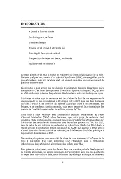 Particularites alimentaires chez les enfants porteurs de TSA