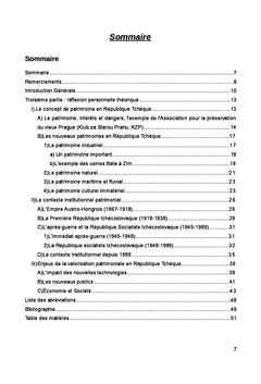 Evolution du patrimoine historique en Rep. Tcheque de 1867 A nos jours