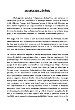 Evolution du patrimoine historique en Rep. Tcheque de 1867 A nos jours