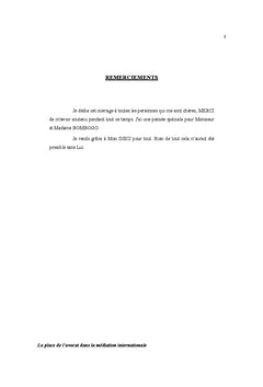 La place de l'Avocat dans la médiation internationale