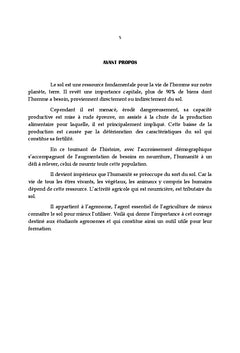 Méthodes de conservation et aménagement des sols en milieu tropical