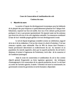 Méthodes de conservation et aménagement des sols en milieu tropical