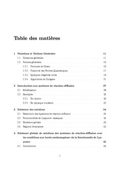 Existence globale des solutions des Systèmes de Réaction-Diffusion