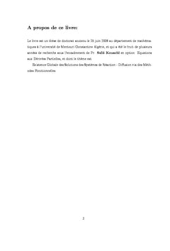 Existence globale des solutions des Systèmes de Réaction-Diffusion