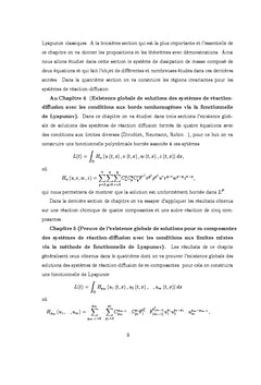 Existence globale des solutions des Systèmes de Réaction-Diffusion