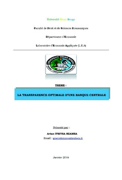 La transparence optimale d'une banque centrale