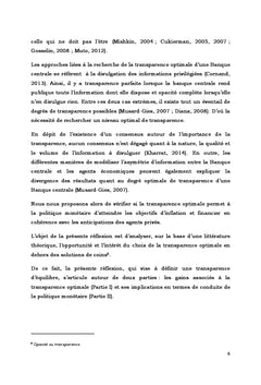La transparence optimale d'une banque centrale