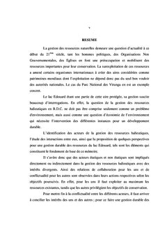 Gestion des ressources halieutiques sur les cotes du lac Edouard, RDC