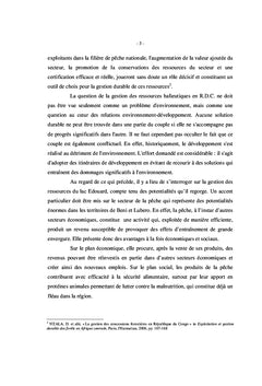 Gestion des ressources halieutiques sur les cotes du lac Edouard, RDC