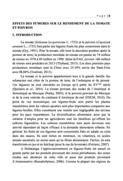 Essais de fertilisation sur les légumes produits à Mahajanga