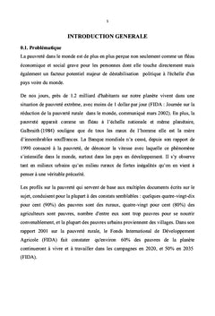 Causes et conséquences de la pauvreté rurale