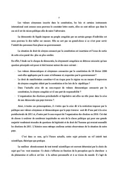 Au choque de démocratie la citoyennete congolaise en detresse