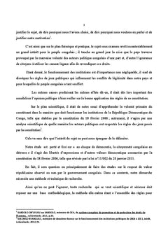 Au choque de démocratie la citoyennete congolaise en detresse