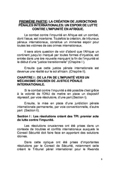 La justice pénale internationale en Afrique : entre espoir et rejet