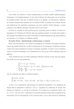 Mathématiques écologie et épidémiologie