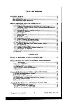 Management du changement Cas du marché boursier marocain