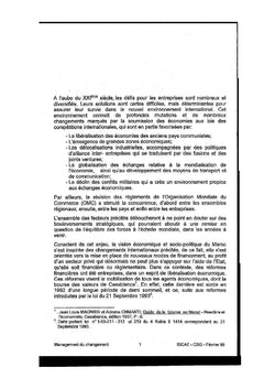 Management du changement Cas du marché boursier marocain