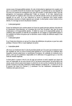 La doctrine juridique sur le droit penal general