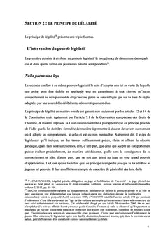 La doctrine juridique sur le droit penal general