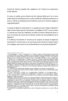 La doctrine juridique sur le droit penal general