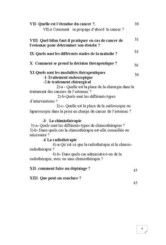Points essentiels sur le cancer de l'estomac