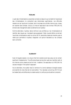 Audit des immobilisations corporelles : Difficultes et alternatives