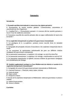 Enjeux & perspectives de la cooperation interportuaire en Mediterranee