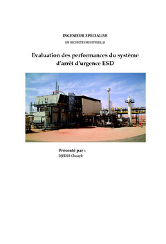 Evaluation des performances du système d'arrêt d'urgence ESD