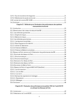 Evaluation des performances du système d'arrêt d'urgence ESD