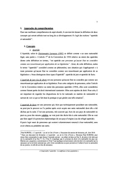 Les groupes de personnes exposées aux risques d'apatridie