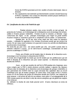 La FSH et l'autonomisation des enfants victimes des conflits armés