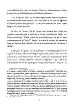 L'obligation de vigilance du banquier dans l'espace CEMAC