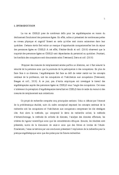 L'habilitation aux occupations pour des personnes Agees en CHSLD