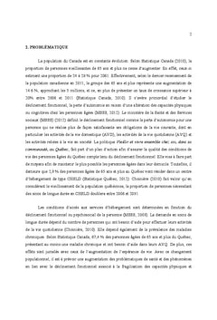 L'habilitation aux occupations pour des personnes Agees en CHSLD