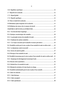 Faisabilite de la mise en place d'une mutuelle de sante