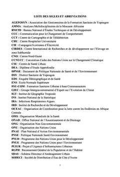 Variabilité climatique et recrudescence du paludisme à Niangon