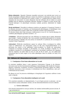 Nutrition, dietetique et regimes alimentaires