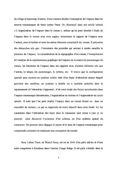 L'inscription de l'espace dans les romans de Sony Labou Tansi