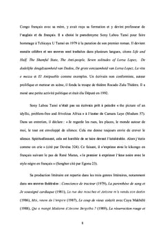 L'inscription de l'espace dans les romans de Sony Labou Tansi