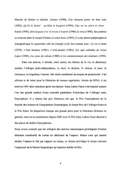 L'inscription de l'espace dans les romans de Sony Labou Tansi
