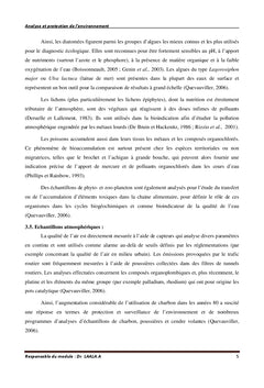 Cours Analyse et protection de l'environnement